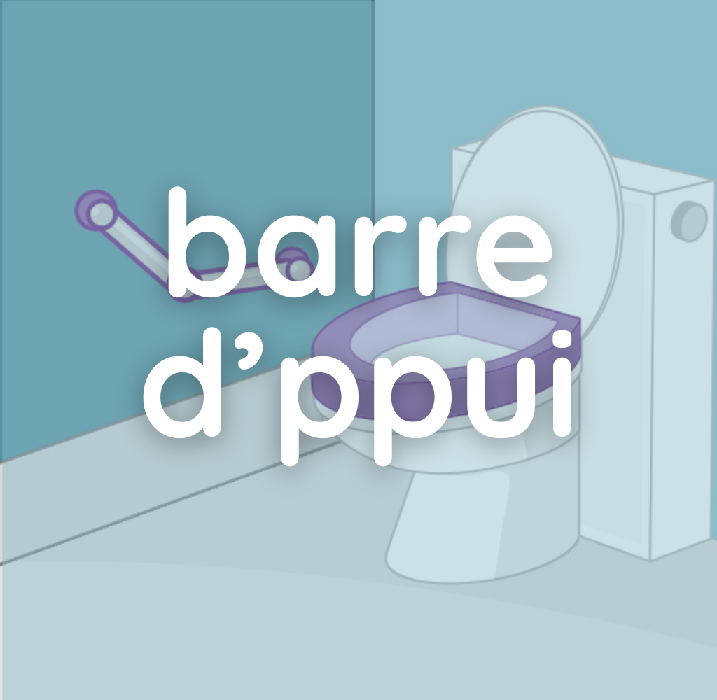 Barre d'appui toilette