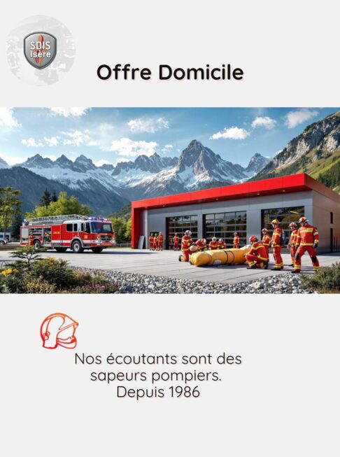 Offre Domicile incluant l’intervention rapide des Sapeurs-Pompiers en cas d’urgence, pour garantir sécurité et tranquillité à domicile.